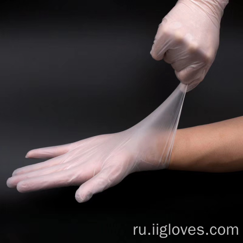 Одноразовая защита труда упругие перчатки мягкие ПВХ перчатки
